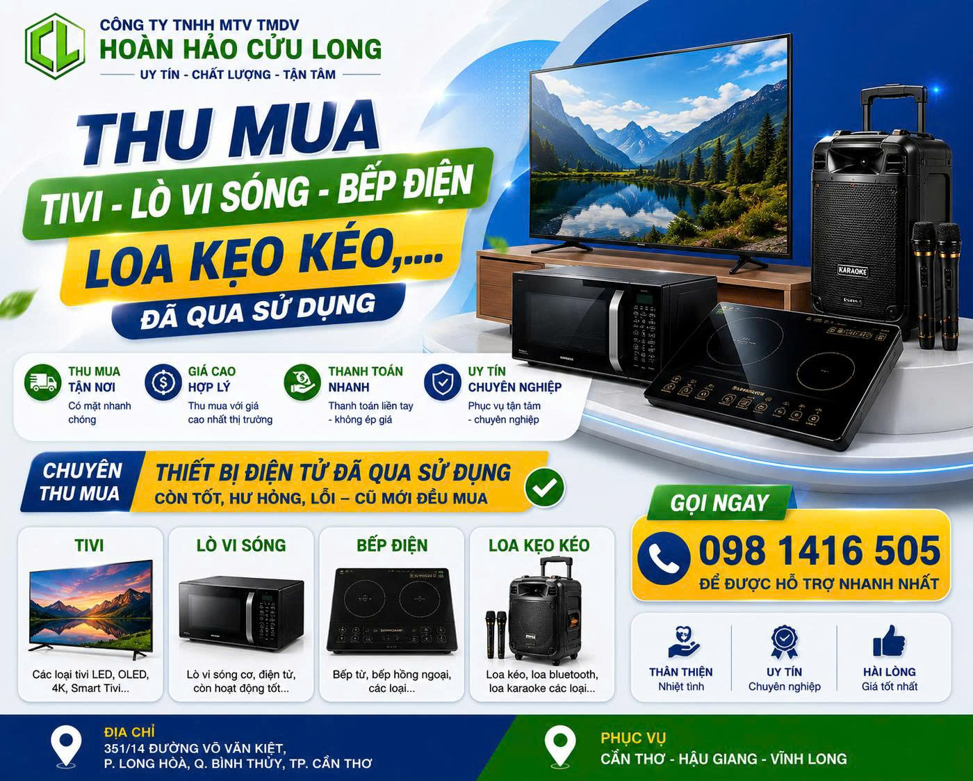 THU MUA TIVI - LÒ VI SÓNG - BẾP ĐIỆN - LOA KẸO KÉO,....